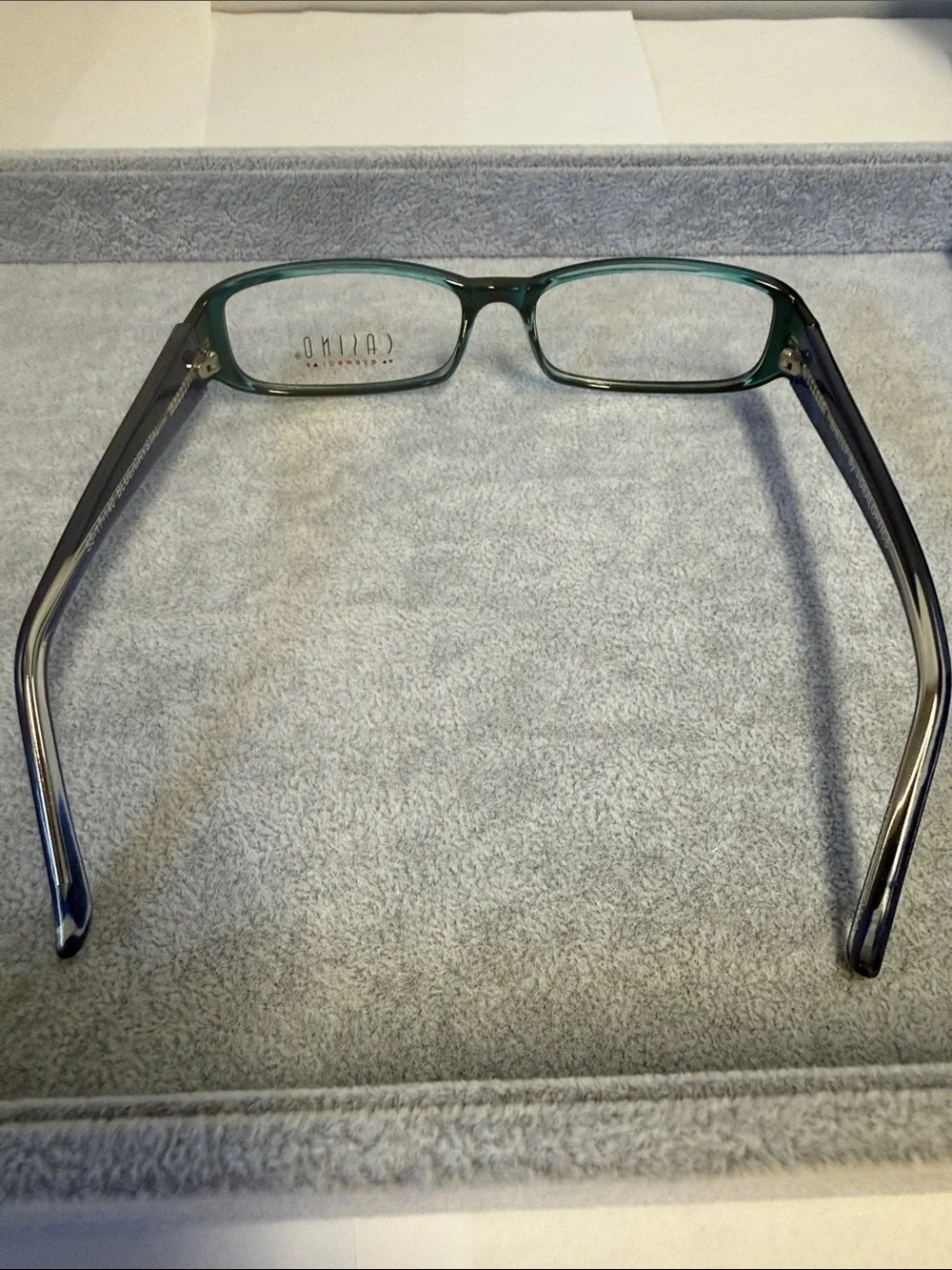 NWOT Vintage Casino Shelly Blue/Teal Ideal Optics Rectangular Eyeglass Frames